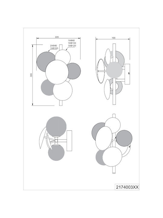 Trio Lighting Modern Lamp Wall with Socket G9 Gray
