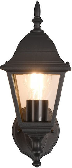 Trio Lighting Осветително тяло За стена с фасунга E27 Черен 14x19x14см.