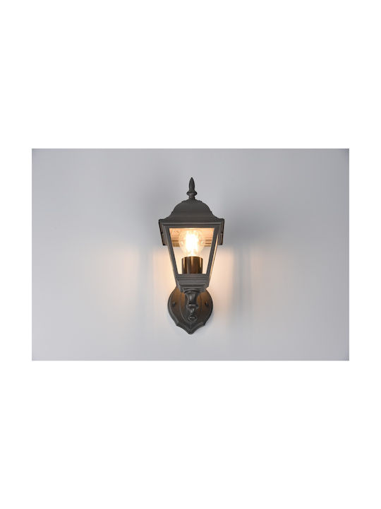 Trio Lighting Φωτιστικό Τοίχου με Ντουί E27 Μαύρο 14x19x14εκ.