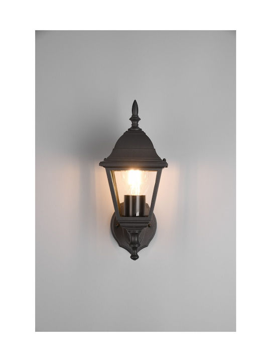 Trio Lighting Φωτιστικό Τοίχου με Ντουί E27 Μαύρο 14x19x14εκ.