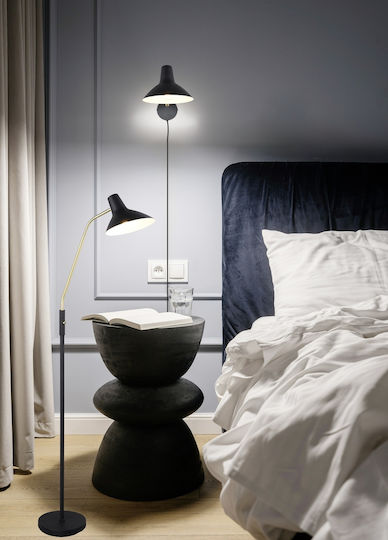 Trio Lighting Modern Leuchte Wand Steckdose mit Fassung E27 Schwarz 20cm