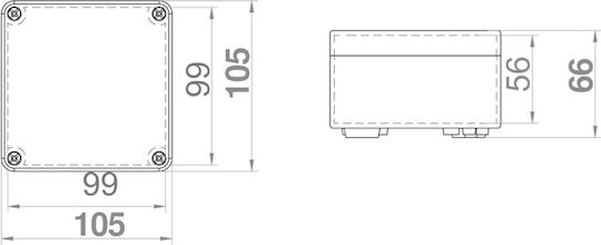 Eurolamp Електрическо кутия за външен монтаж Водоустойчиво IP65