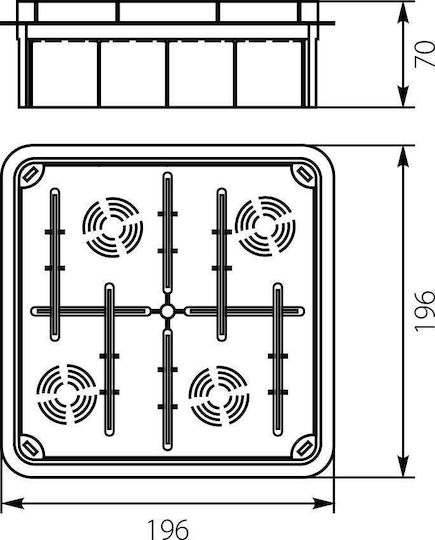 Elektro Plast Surface Mounted Electrical Box IP40 in Orange Color