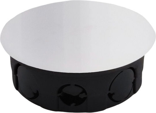 Eurolamp Eingebautes Elektrisches Gehäuse Verzweigung Φ100 in Schwarz Farbe