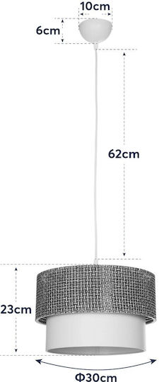 GloboStar Sissie Lustră Maro cu Dulie E27 30x30x93cm.