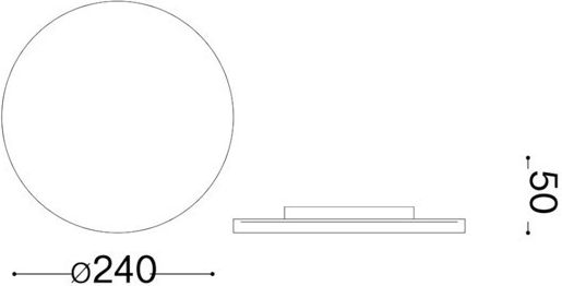 Ideal Lux Wall-Mounted Outdoor Lantern LED IP54 12W with Warm White Light 24x24x5εκ.
