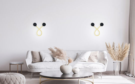 Active Jet Lamp Wall with Integrated LED and Warm White Light 105cm