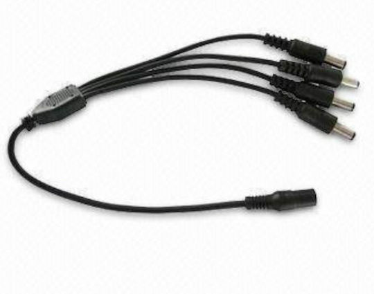 Anga Connection Plug for CCTV Systems Power Cable from 1 Female to 4 Male 552-050