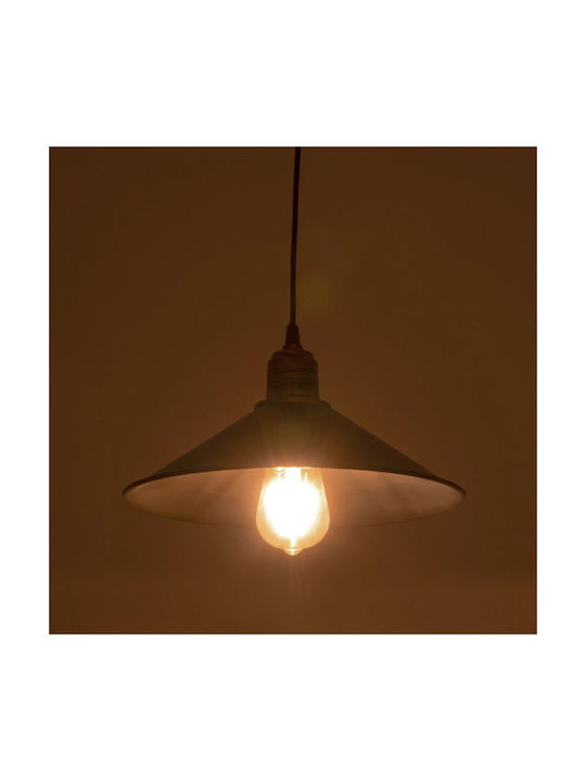 GloboStar Ferro Pendant Light Black Bell with Socket E27 30x30x90cm