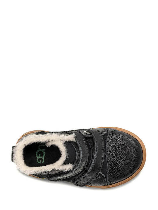 Rennon Ii Leather Kids Boots with Velcro Black