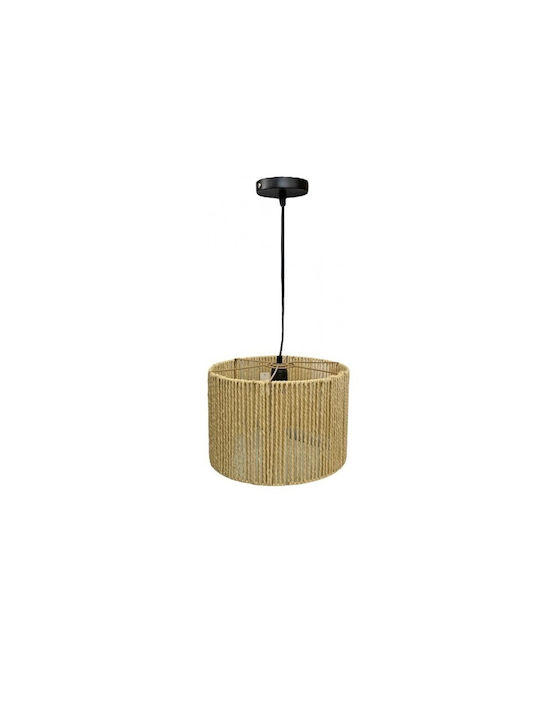 TnS Pendant Light Black Boho with Rope for Socket E27 30x20cm
