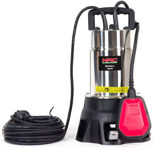 NAC Μονοφασική Αντλία Νερού 750W με Φλοτέρ SPE75HI-L