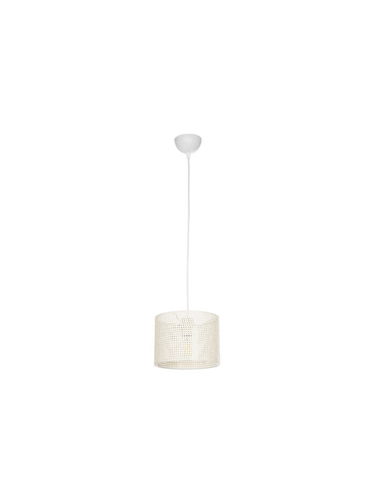 GloboStar Clairie Pendant Light White with Socket E27 22x22x93cm
