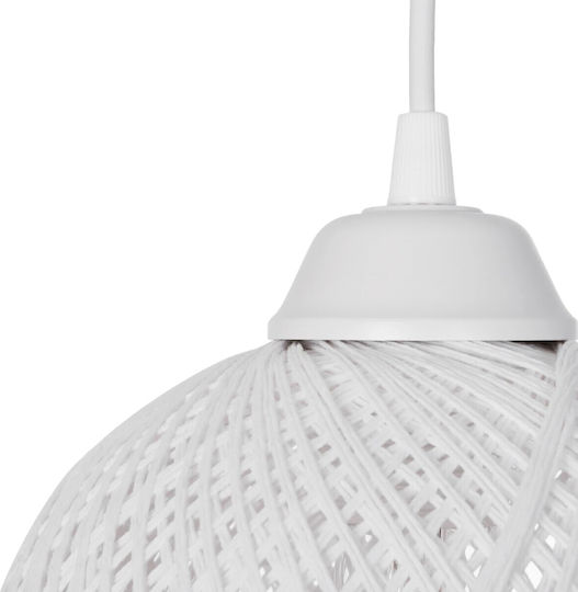 GloboStar Yasam Pendant Light White Boho with Rope for Socket E27 55x25x80cm