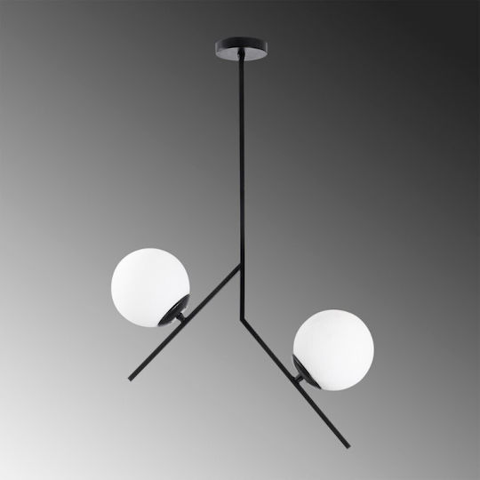 Opviq Dolunay Hängelampe Schwarz mit Fassung E27 43x15x74cm.