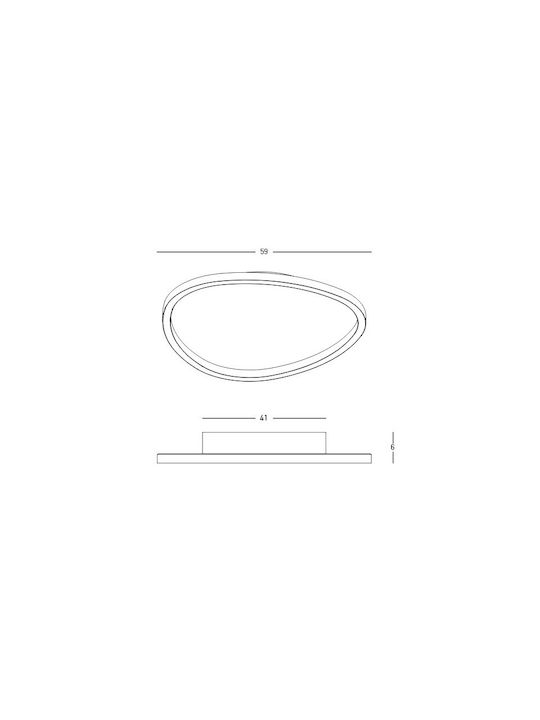 Zambelis Lights Ceiling Mount Light 59cm Gold with Integrated LED