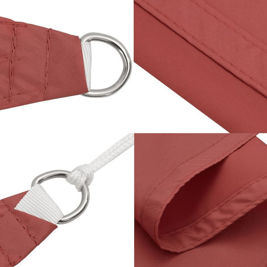 vidaXL Rectangular Shade Sail Brown With Hoop & with PU Coating 2x4m