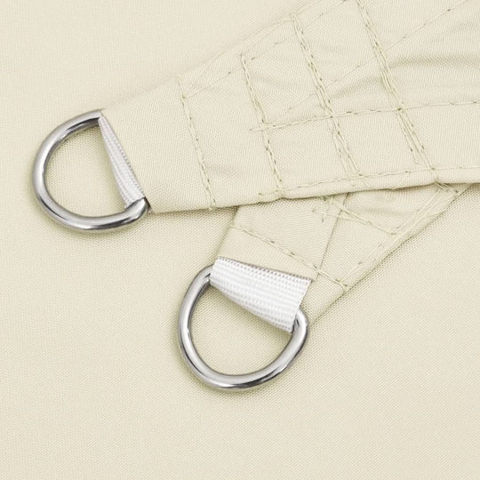 vidaXL Rectangular Shade Sail Ecru With Hoop & with PU Coating 2x4m
