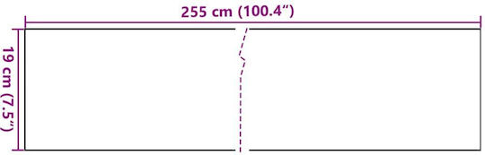 Separator de balcon 10 bucăți deschis maro 255x19cm ratan sintetic