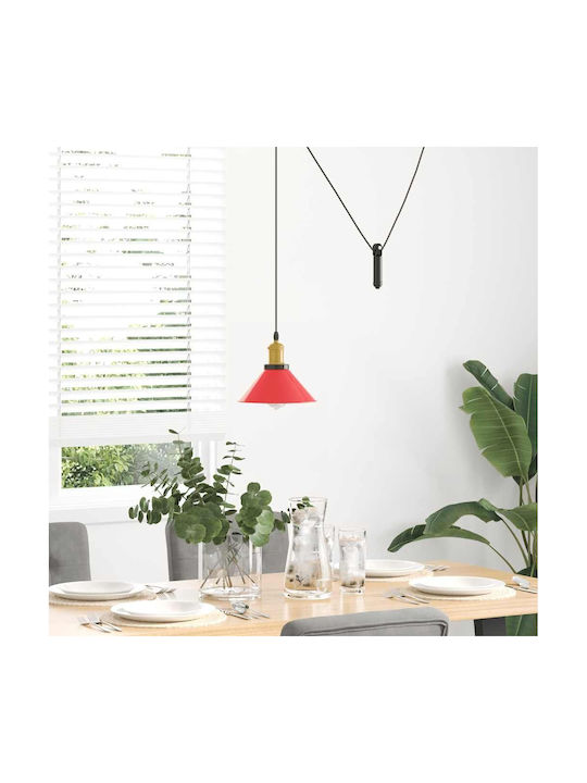 vidaXL Adjustable Pendant Light Red 22x22cm