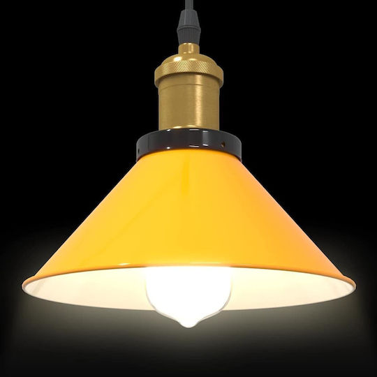 vidaXL Adjustable Yellow Ceiling Light with E27 Socket 22x22cm