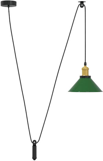 vidaXL Adjustable Green Ceiling Light with E27 Socket 22x22cm
