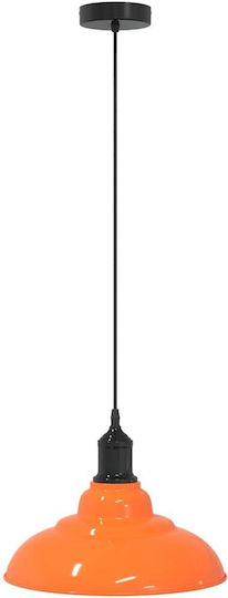 vidaXL Adjustable Orange Pendant Ceiling Light with E27 Socket 31x31cm
