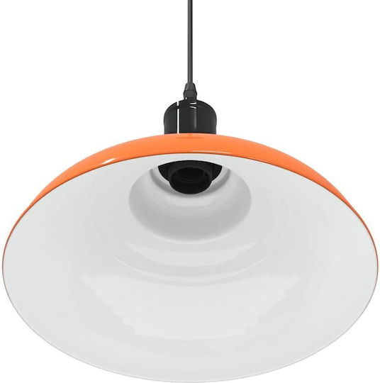 vidaXL Adjustable Orange Pendant Ceiling Light with E27 Socket 31x31cm