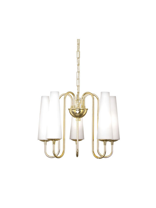Elmark Pendant Light Gold for 5 Bulbs E14, E.14 40x83x83cm