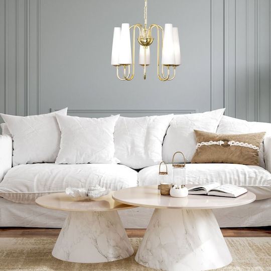 Elmark Pendant Light Gold for 5 Bulbs E14, E.14 40x83x83cm