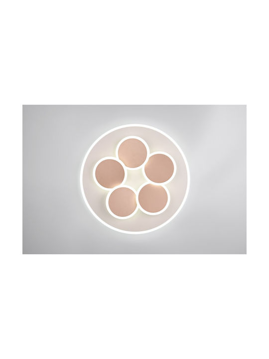Trio Lighting Πλαφονιέρα Οροφής 49εκ. Γκρι με Ενσωματωμένο LED και Τηλεχειριστήριο