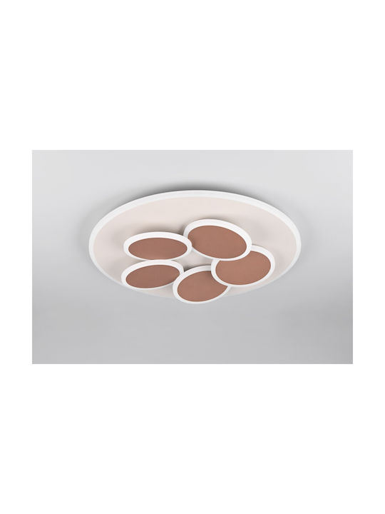 Trio Lighting Πλαφονιέρα Οροφής 49εκ. Γκρι με Ενσωματωμένο LED και Τηλεχειριστήριο