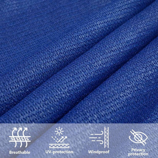 vidaXL Rechteckig Sonnensegel Blau 4x5m