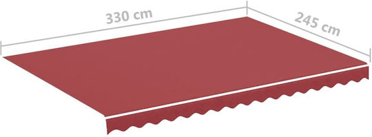 vidaXL Τεντόπανο Κόκκινο με Επίστρωση PU 2.5x3.5m