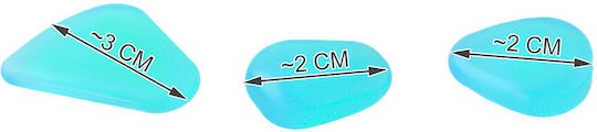 Set Decorative Stones Zola Phosphorescent 100 Pieces Blue Size 2-3 Cm
