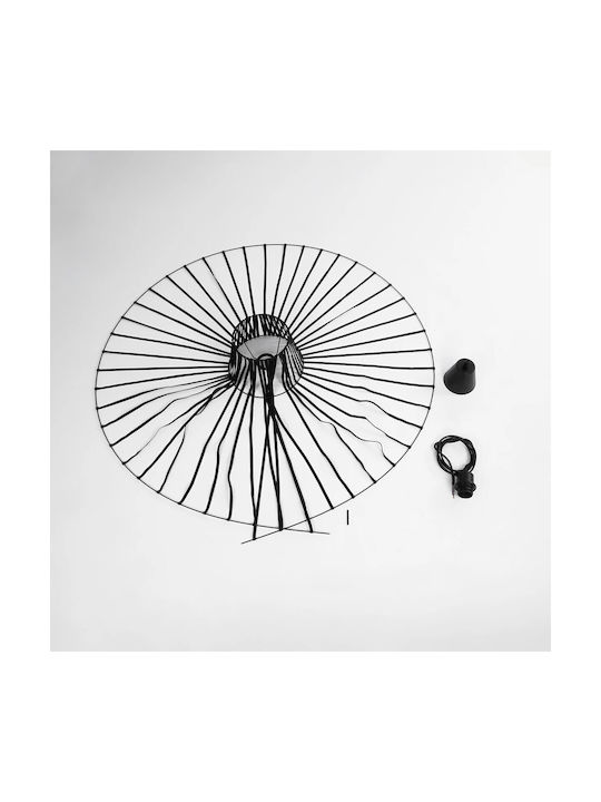 GloboStar Widow Pendant Light Black Grid with Socket E27 98x96x30cm