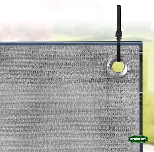Grasher Rectangular Shade Divider Gray With Hoop 0.75x6m 160gr/m²