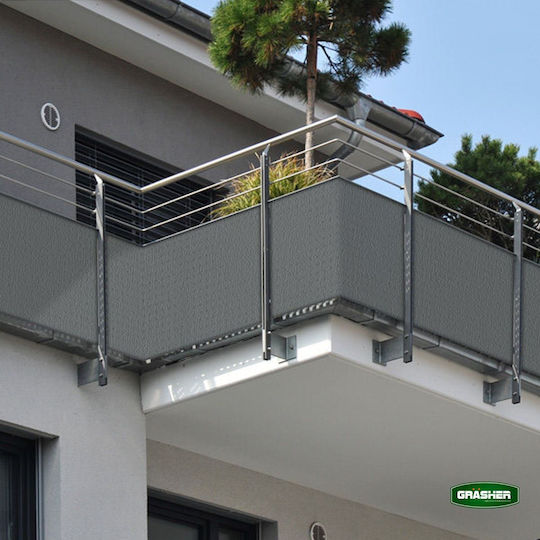 Grasher Rectangular Shade Divider Gray With Hoop 0.75x6m 160gr/m²