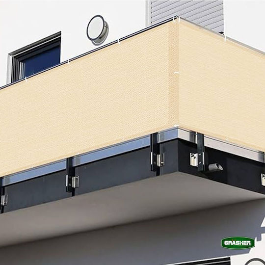 Grasher Rectangular Shade Divider Ecru With Hoop 0.75x6m 160gr/m²