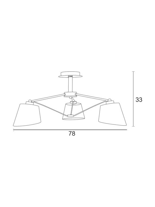 ArkoLight Pendant Light Silver with Socket E27 15cm