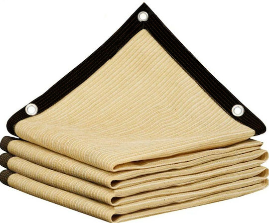 Dalimond Plasă de umbră Bej Cu cerc 3x4m 270gr/m²