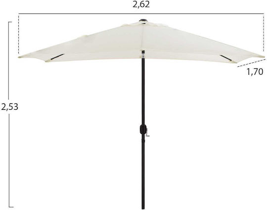 HomeMarkt Ανταλλακτικό Ύφασμα Ομπρέλας Εκρού 1.8x2.7m