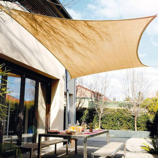 Sidirela Rechteckig Sonnensegel Beige Mit Hoop 2.5x4m
