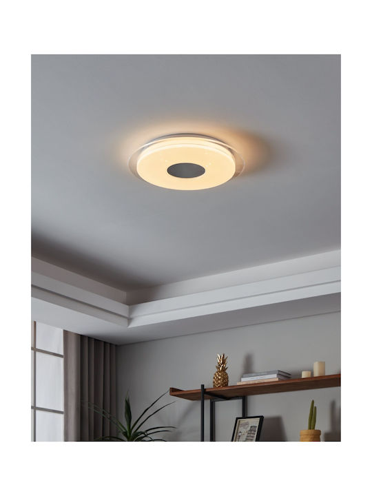 Eglo Lanciano Smart Ceiling Mount Light 45cm White with Integrated LED and Remote Control