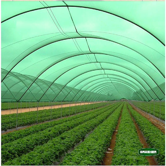 Grasher Rechteckig Schattierungsnetz Grün auf Rolle 6x100m 60gr/m²