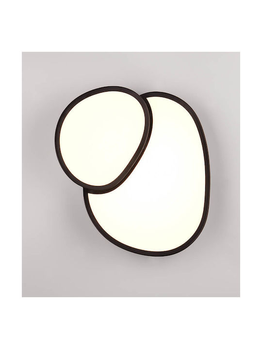 Trio Lighting Πλαφονιέρα Οροφής 43εκ. Μαύρη με Ενσωματωμένο LED και Τηλεχειριστήριο