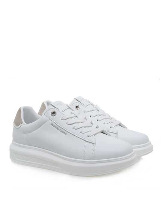 Renato Garini Bărbați Sneakers White / Beige Nubuck