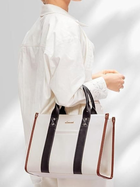 Γυναικεία Τσάντα Shopper Ώμου Beige/Black