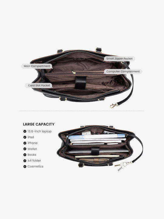 Women's Bag Shopper Shoulder Black / Coffee