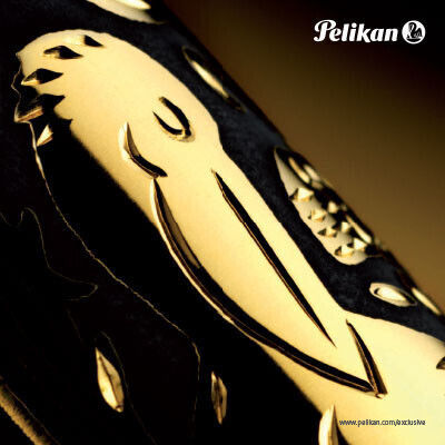 Pelikan Toledo M900 Fountain Pen with Quill Broad Steel with Black Ink